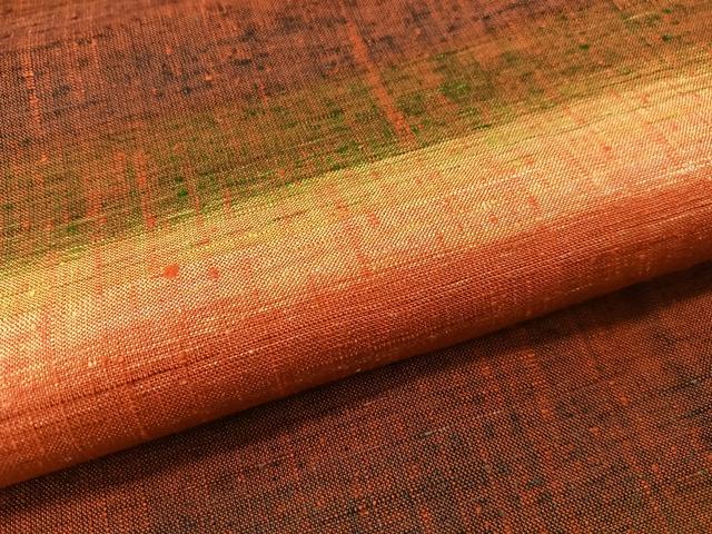 平和屋着物●上質な紬 横段文 正絹 逸品 CABB5173vp