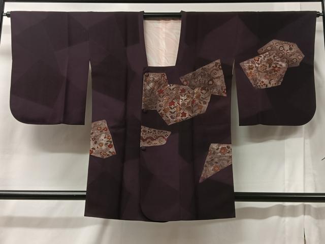 平和屋着物#道行コート 花鳥文 正絹 逸品 CABB5454ua