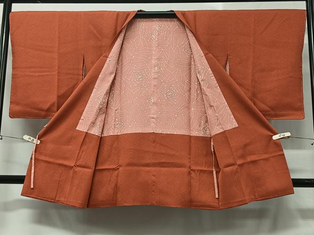 平和屋着物#中国三大刺繍 スワトウ刺繍 道行コート 扇面花文 正絹 逸品 未使用 CABB5497ua