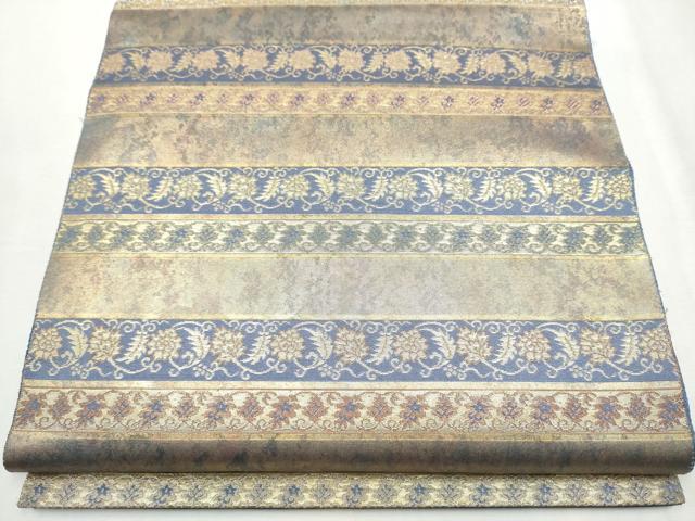 平和屋着物●西陣織　陰山織物謹製　箔屋清兵衛　六通柄袋帯　名物裂間道　正絹　逸品　CABB5634hy 平和屋着物○西陣織 陰山織物謹製 箔屋清兵衛 六通柄袋帯