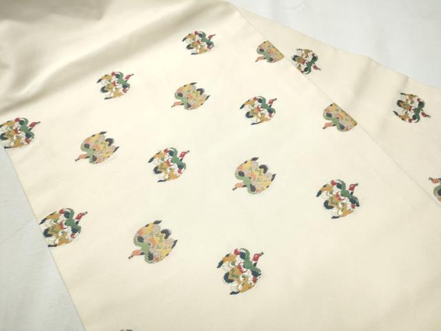 平和屋着物●九寸名古屋帯 飛鳥文 金糸 正絹 逸品 CABB5746hy