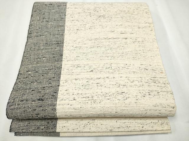 平和屋着物●九寸名古屋帯 玉虫正直作 手織の里 古代双紙布 霞文 証紙付き 正絹 逸品 CABB5747hy