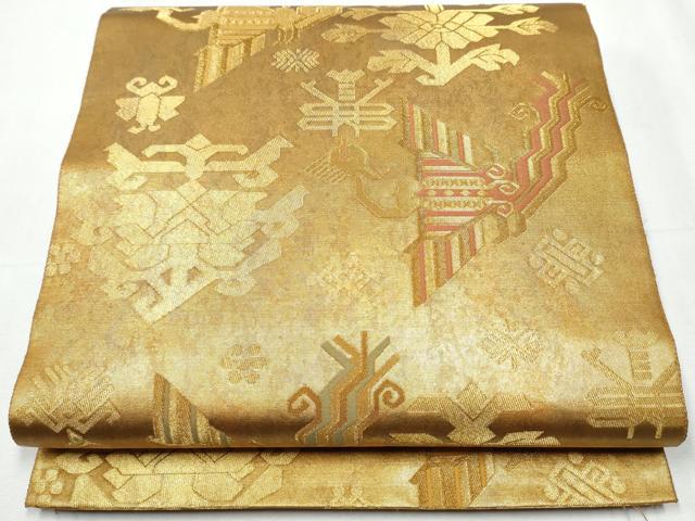 平和屋着物○西陣織 陰山織物謹製 箔屋清兵衛 六通柄袋帯