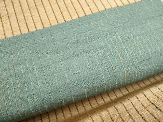 平和屋着物●九寸名古屋帯 紬地 間道 正絹 逸品 CABB5810hy