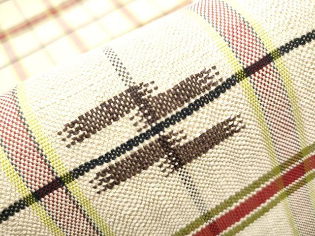 平和屋着物●八寸名古屋帯 紬地 幾何学文様 正絹 逸品 CABB5837hy