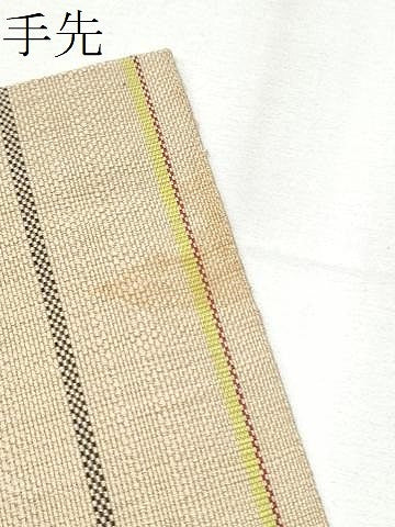 平和屋着物●八寸名古屋帯 紬地 幾何学文様 正絹 逸品 CABB5837hy