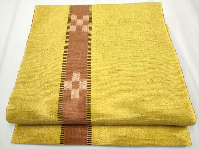 【期間限定お値引き】名古屋帯 　八重山　ミンサー 平和屋着物○沖縄県伝統工芸品 八重山ミンサー 手織り 八寸名古屋帯