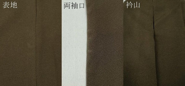 平和屋着物●上質な色無地 媚茶色 鬼しぼ縮緬 阪急百貨店扱い 正絹 逸品 CABB6084ut