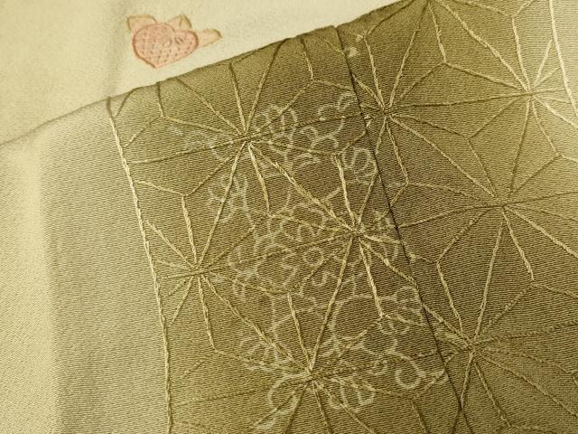 平和屋着物▼中国三大刺繍 スワトウ刺繍 総刺繍 小紋 立涌舞花文 暈し染め 正絹 逸品 CABB6126ut