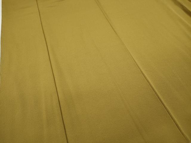 平和屋着物●上質な色無地 山吹茶色 正絹 逸品 未使用 CABB6167ut