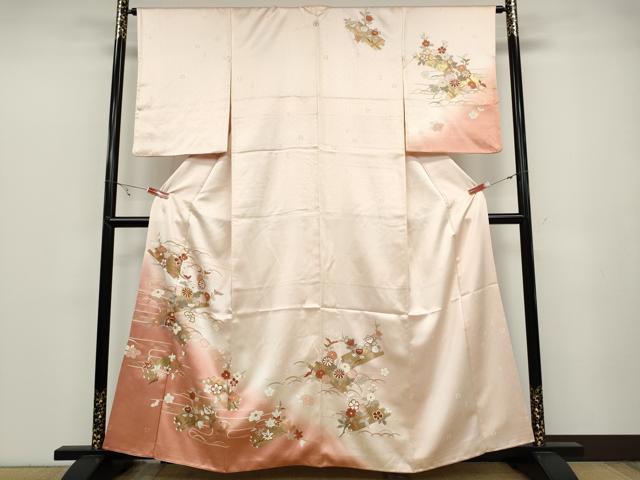 平和屋着物○十日町老舗ブランド 吉澤友禅 吾妻徳穂 訪問着 駒刺繍