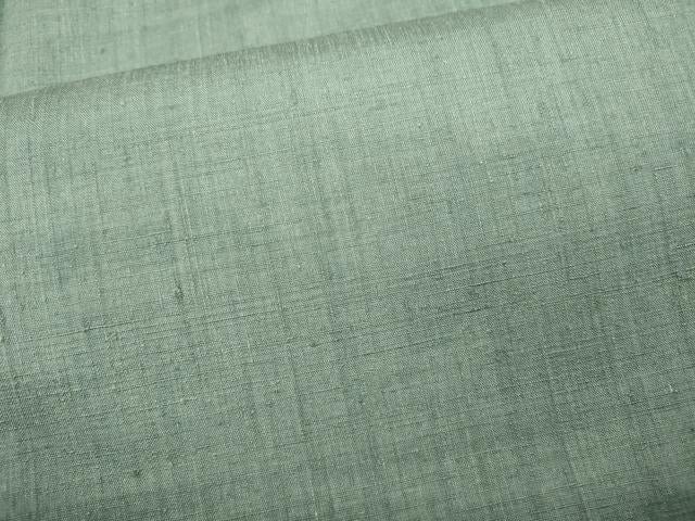 平和屋着物●本場結城紬 重要無形文化財 湊鼠色 正絹 逸品 CABB6187ut