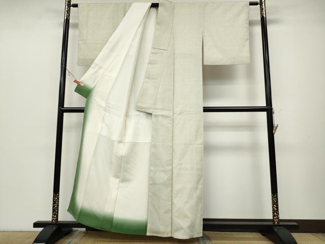 平和屋着物●本塩沢 十字絣 正絹 逸品 CABB6201ut