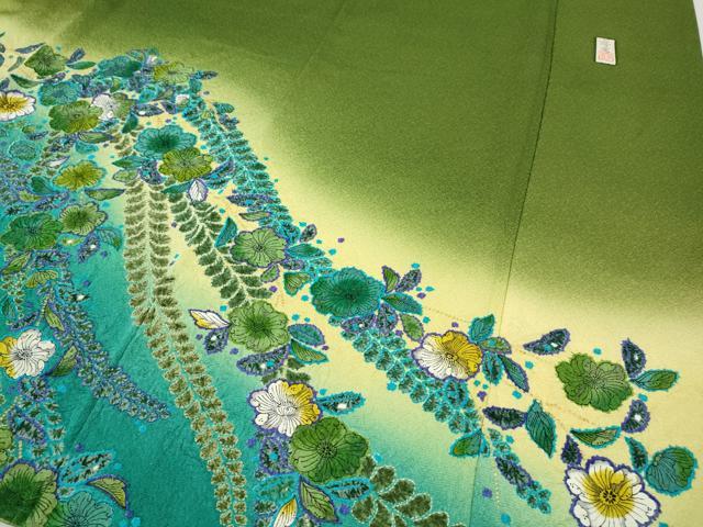 平和屋着物●豪華振袖 作家物 辻が花 絞り 暈し染め 金彩 正絹 逸品 CABB6211ut