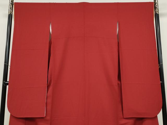 平和屋着物●豪華振袖 霞地紋 茜色 正絹 逸品 CABB6231ut