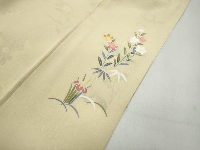 平和屋着物●訪問着 友禅 作家物 風景草花文 暈し染め 正絹 逸品 CABB6245ut