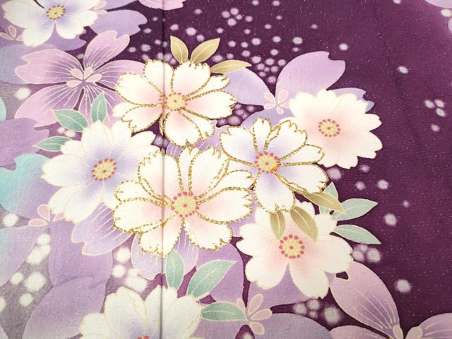 平和屋着物●豪華振袖 刺繍 舞花文 暈し染め 銀通し地 正絹 逸品 CABB6246ut