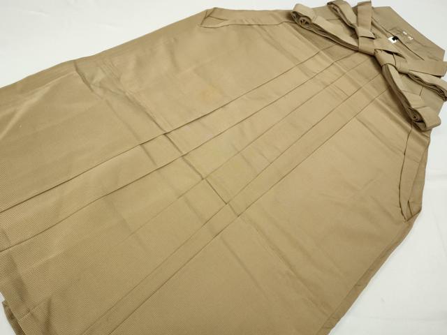 平和屋着物○男性 馬乗袴 縞 金糸 葡萄鼠 正絹 逸品 DAAZ0236ps 平和