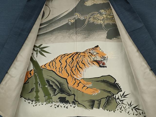 平和屋着物●男性 本場大島紬 アンサンブル 吉祥文 正絹 逸品 CABB6353ut