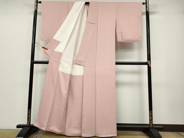 平和屋着物●上質な色無地 霞地紋 虹色 正絹 逸品 未使用 CABB6363ut