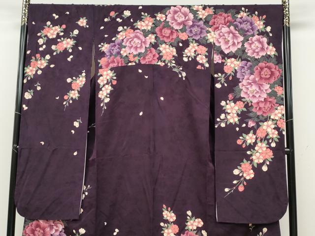 平和屋着物●豪華振袖 刺繍 舞花文 金糸 正絹 逸品 CABB6371ut