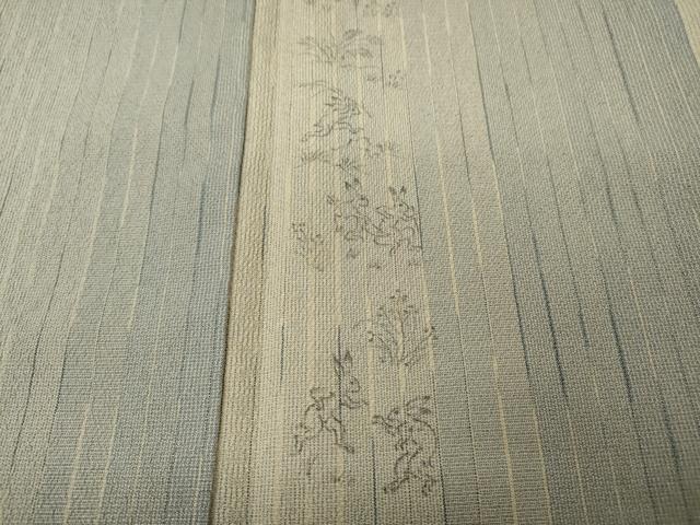 平和屋着物●訪問着 本塩沢 鳥獣戯画 正絹 逸品 CABB6378ut
