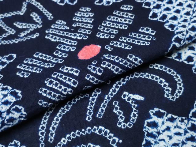 平和屋着物∴夏物 浴衣 有松鳴海絞り 菊唐草文 綿 逸品 CABB6426ng