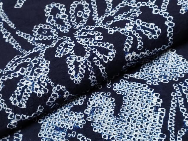 平和屋着物∴夏物 浴衣 有松鳴海絞り 杜若 綿 逸品 CABB6427ng