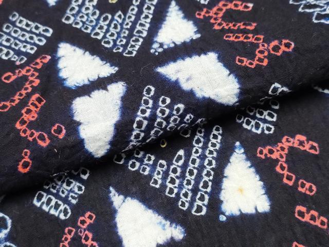 平和屋着物∴夏物 浴衣 有松鳴海絞り 幾何学文様 綿 逸品 CABB6530ng