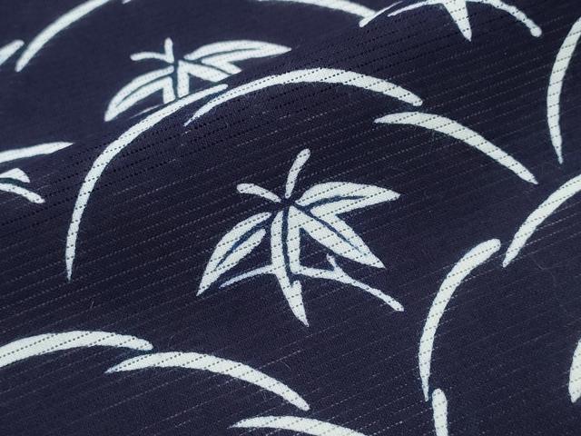 平和屋着物∴夏物 浴衣 綿絽 芝草笹文 綿 逸品 未使用 CABB6561ng