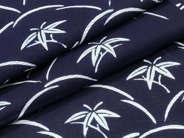 平和屋着物∴夏物 浴衣 綿絽 芝草笹文 綿 逸品 未使用 CABB6561ng