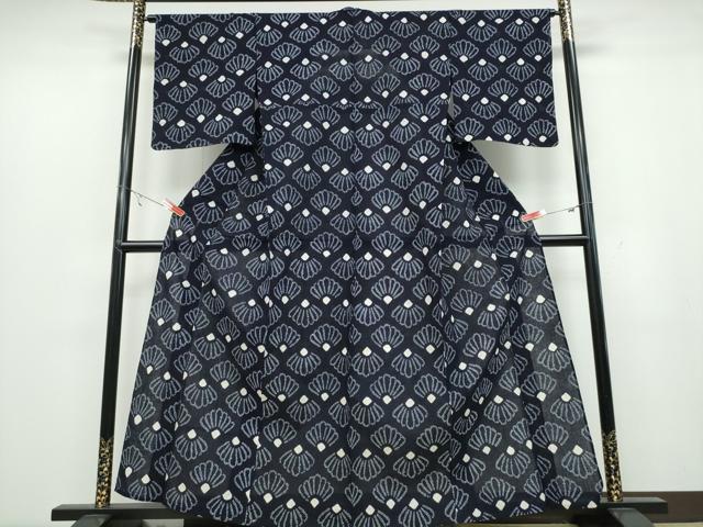平和屋着物∴夏物 浴衣 有松鳴海絞り 裏菊文 綿 逸品 CABB6612ng