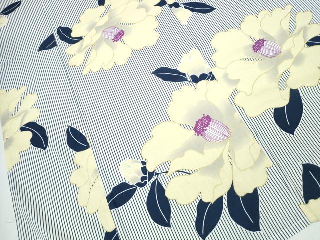 平和屋着物∴夏物 浴衣 ラメ 牡丹 綿 逸品 CABB6626ng