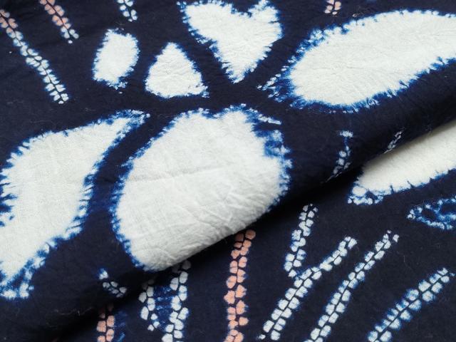 平和屋着物∴夏物 浴衣 有松鳴海絞り 杜若 綿 逸品 CABB6637ng