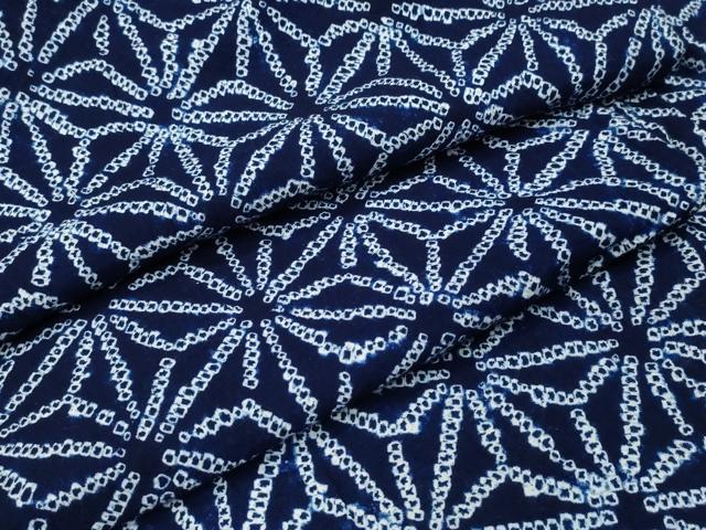 平和屋着物∴夏物 浴衣 有松鳴海絞り 麻の葉文様 綿 逸品 CABB6729ng