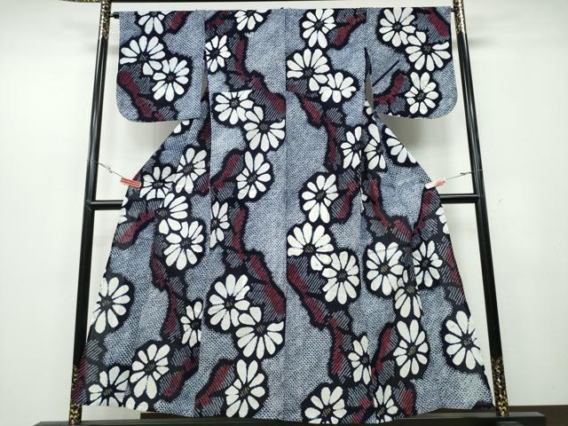 平和屋着物∴夏物 浴衣 有松鳴海絞り 舞菊文 綿 逸品 CABB6732ng