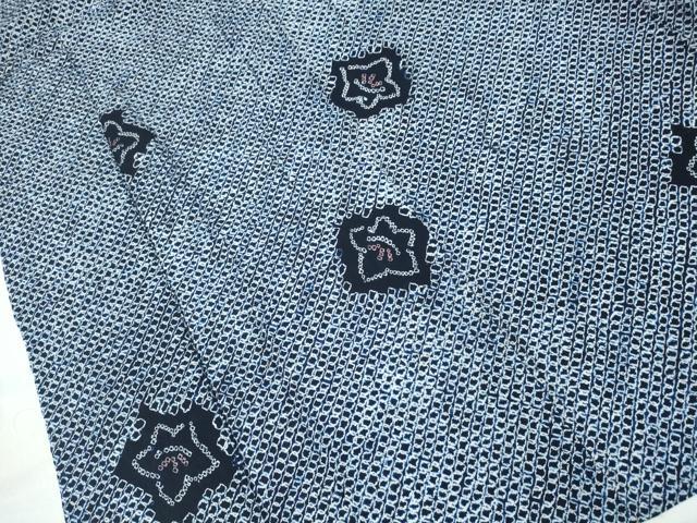 平和屋着物∴夏物 浴衣 有松鳴海絞り 桔梗 綿 逸品 CABB6796ng