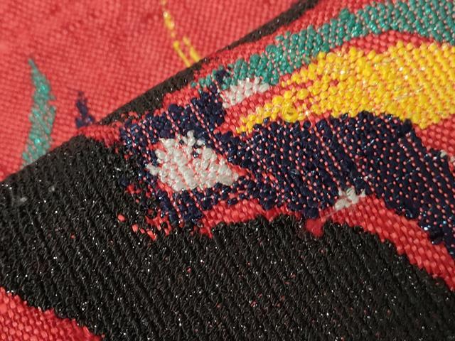 平和屋着物●芸術家 岡本太郎 八寸名古屋帯 紬地 吉祥文 名古屋仕立て 正絹 逸品 未使用 CABB7207dy