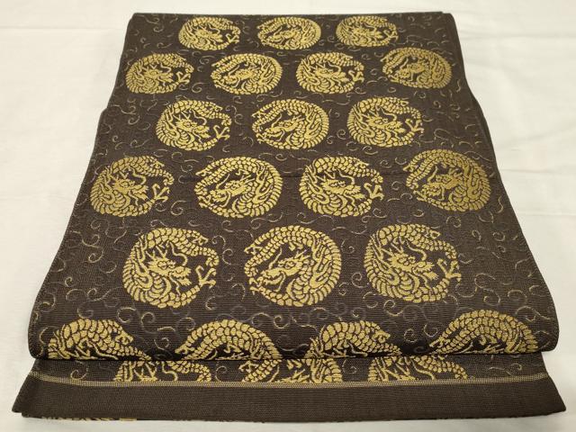 平和屋着物○六通柄 京袋帯 本袋帯 龍 金糸 正絹 逸品 CABB7264dy