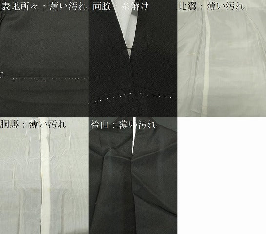 平和屋着物■豪華黒留袖 駒刺繍 流水孔雀文 正絹 逸品 CABB7287dy