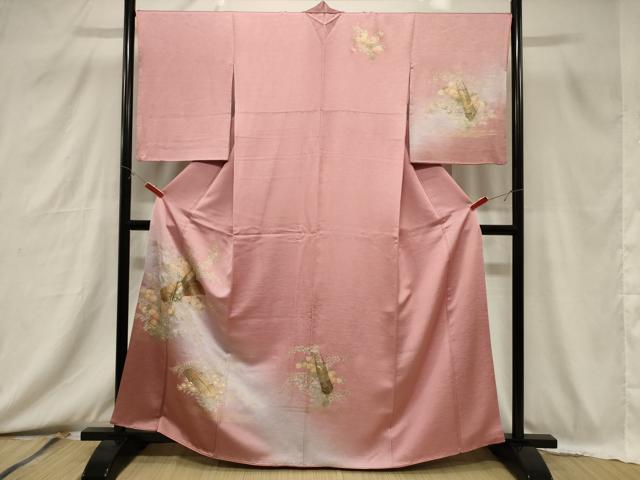 平和屋着物■訪問着 楽器花文 暈し染め 金彩 やまと誂製 正絹 逸品 CABB7304dy