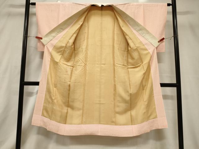 平和屋着物■長襦袢 袷 市松文様 正絹 逸品 CABB7391dy