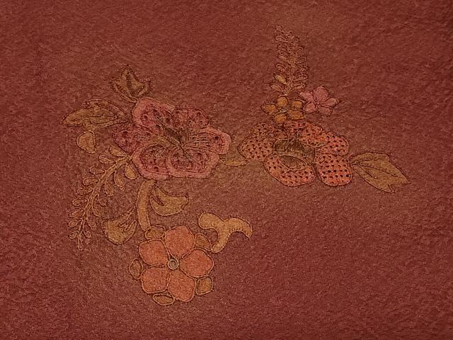 平和屋着物#中国三大刺繍 スワトウ刺繍 総刺繍 道行コート 蜀江花唐草文 暈し染め 金彩 正絹 逸品 CABB8089in