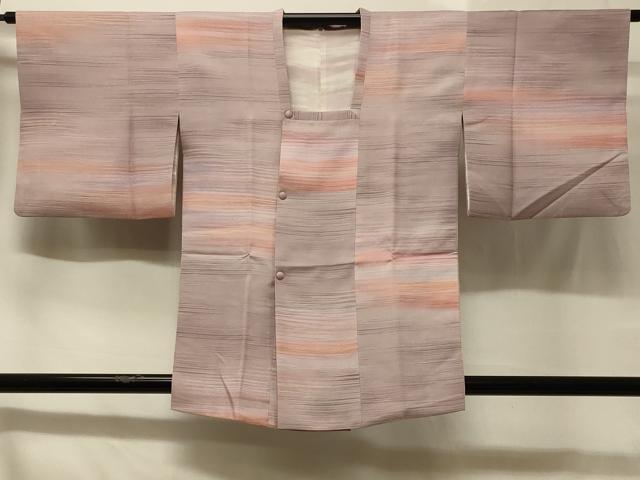 平和屋着物#道行コート 横段文 暈し染め 正絹 逸品 CABB8115in