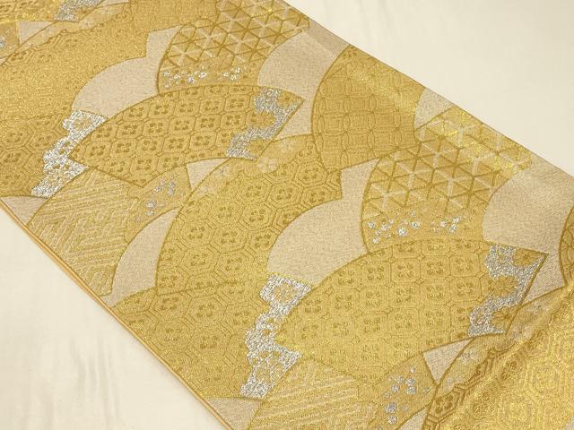 平和屋着物◎六通柄 京袋帯 地紙吉祥花文 金銀糸 正絹 逸品 CABB8371in