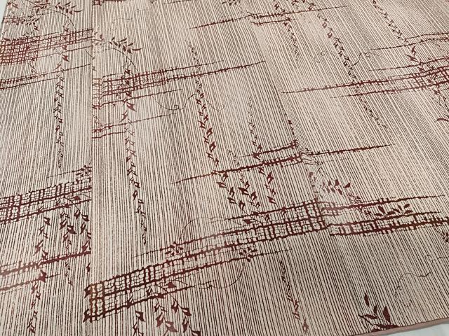 平和屋着物■上質な小紋 草葉文 正絹 逸品 CABB8425xi