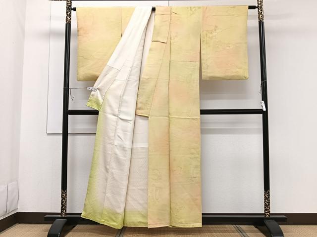 平和屋着物■上質な小紋 人物風景地紋 暈し染め 正絹 逸品 CABB8427xi