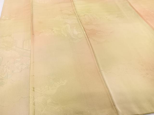 平和屋着物■上質な小紋 人物風景地紋 暈し染め 正絹 逸品 CABB8427xi