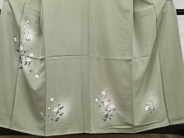 平和屋着物■訪問着 草花文 暈し染め 正絹 逸品 CABB8585xi