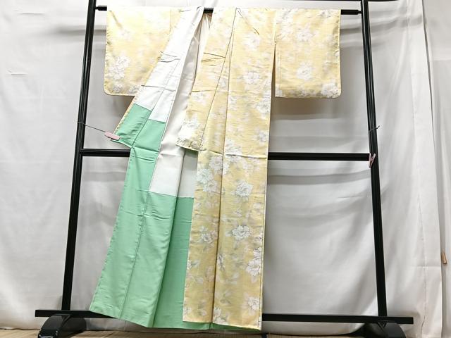 平和屋着物■小紋 草花文 洗える着物 CABB8883xe